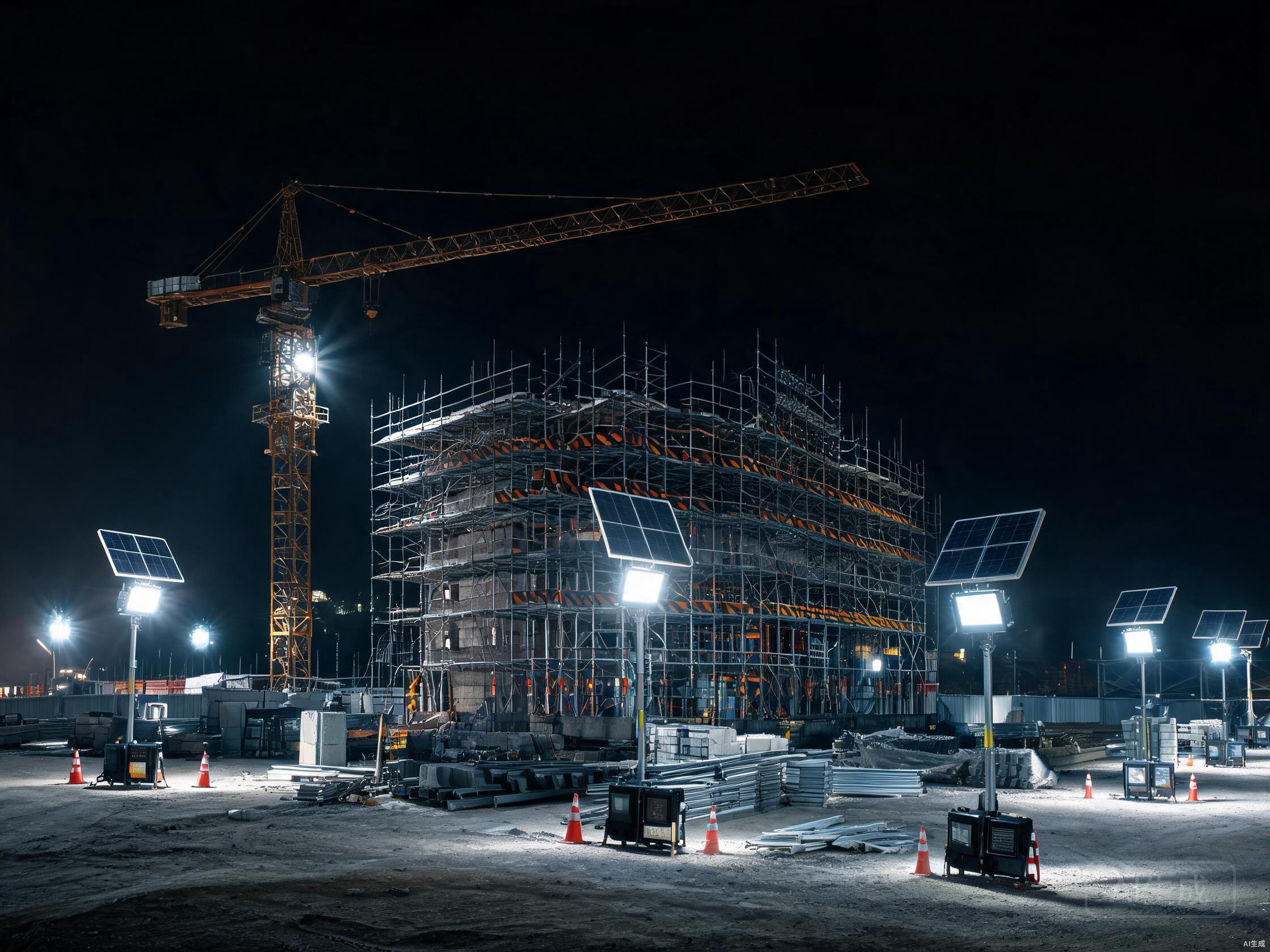 Construction site lighting challenge