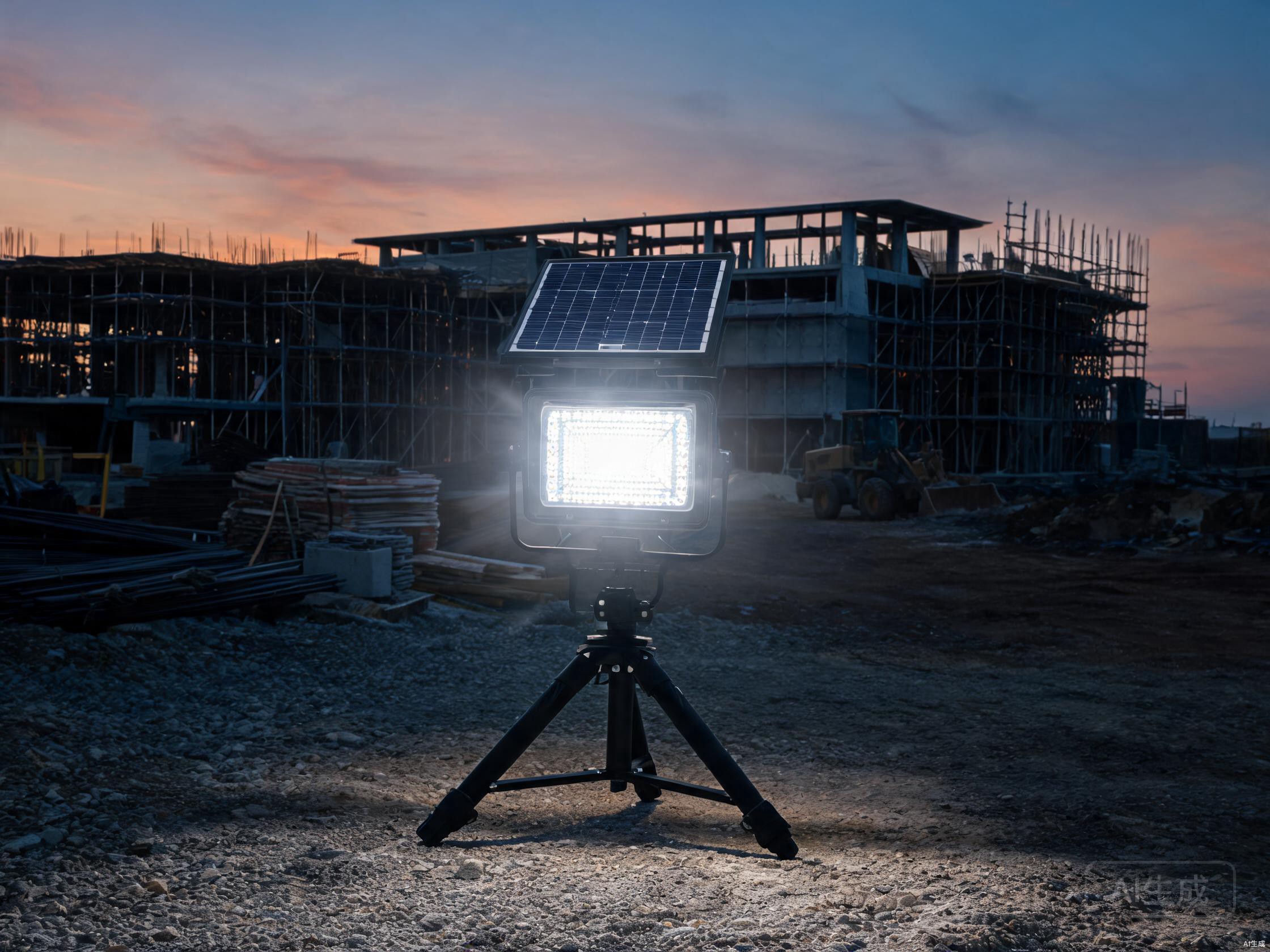 Mobile solar light tower