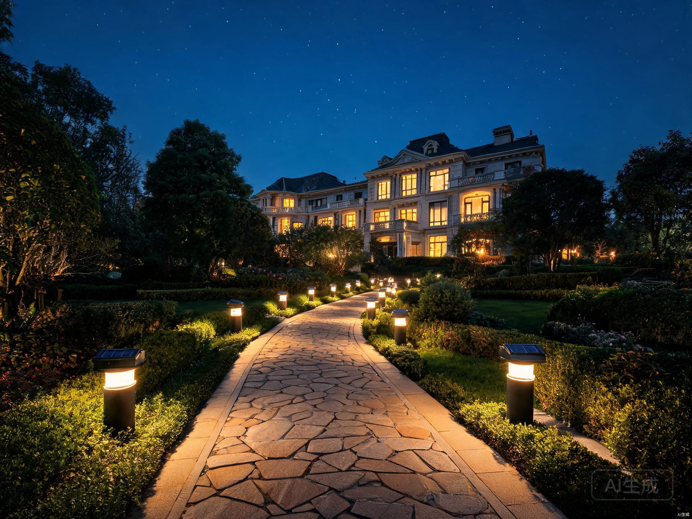 Villa garden lighting challenge