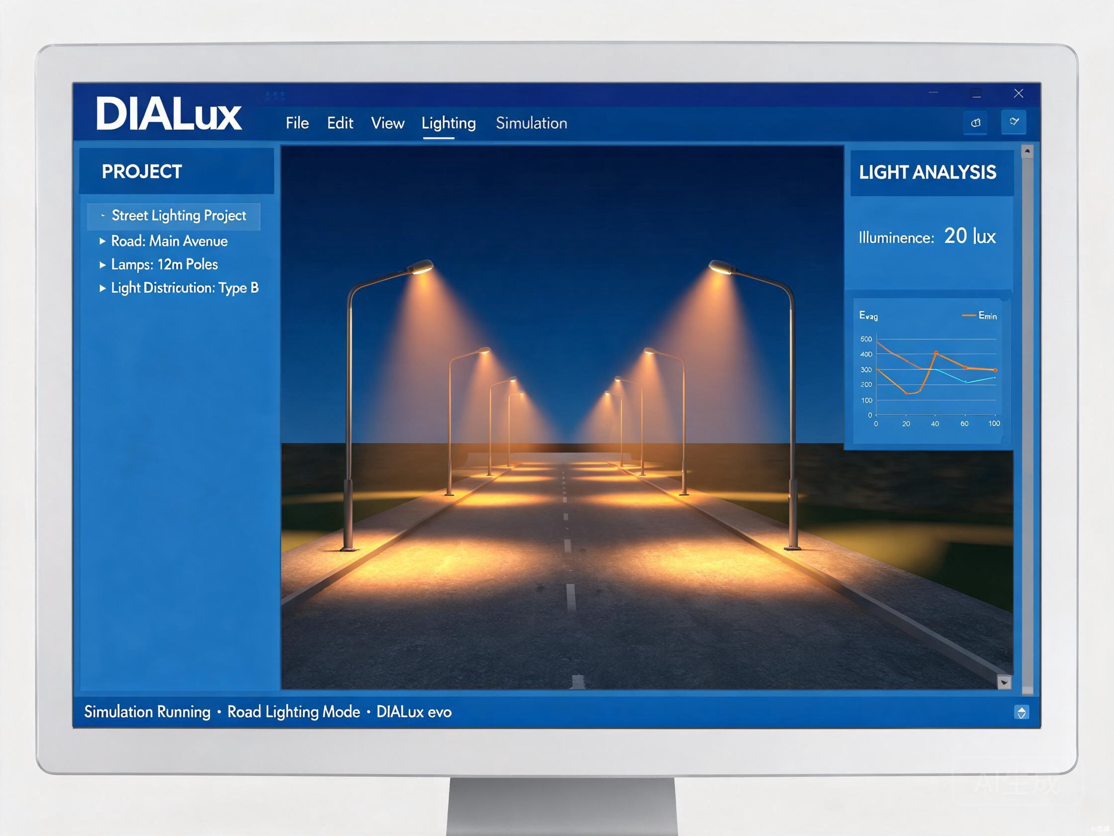 DIALux Lighting Simulation