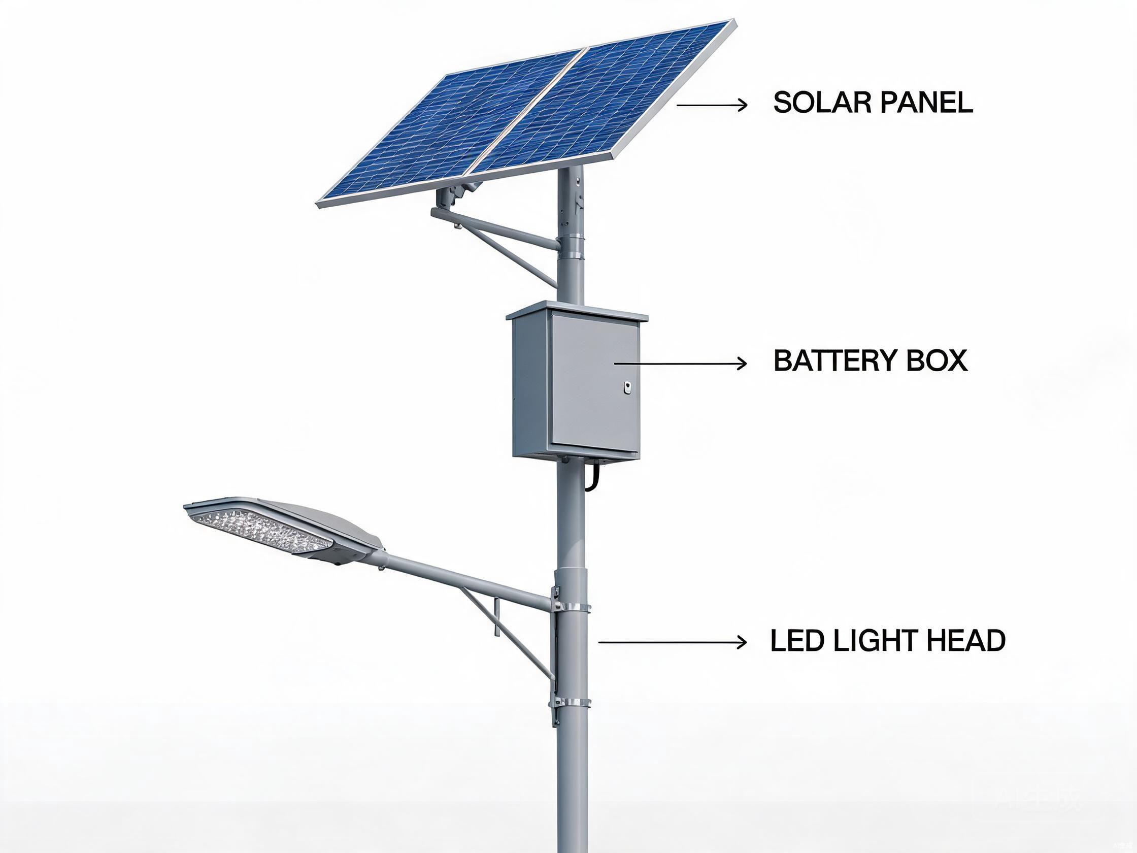 Split Solar Street Light System